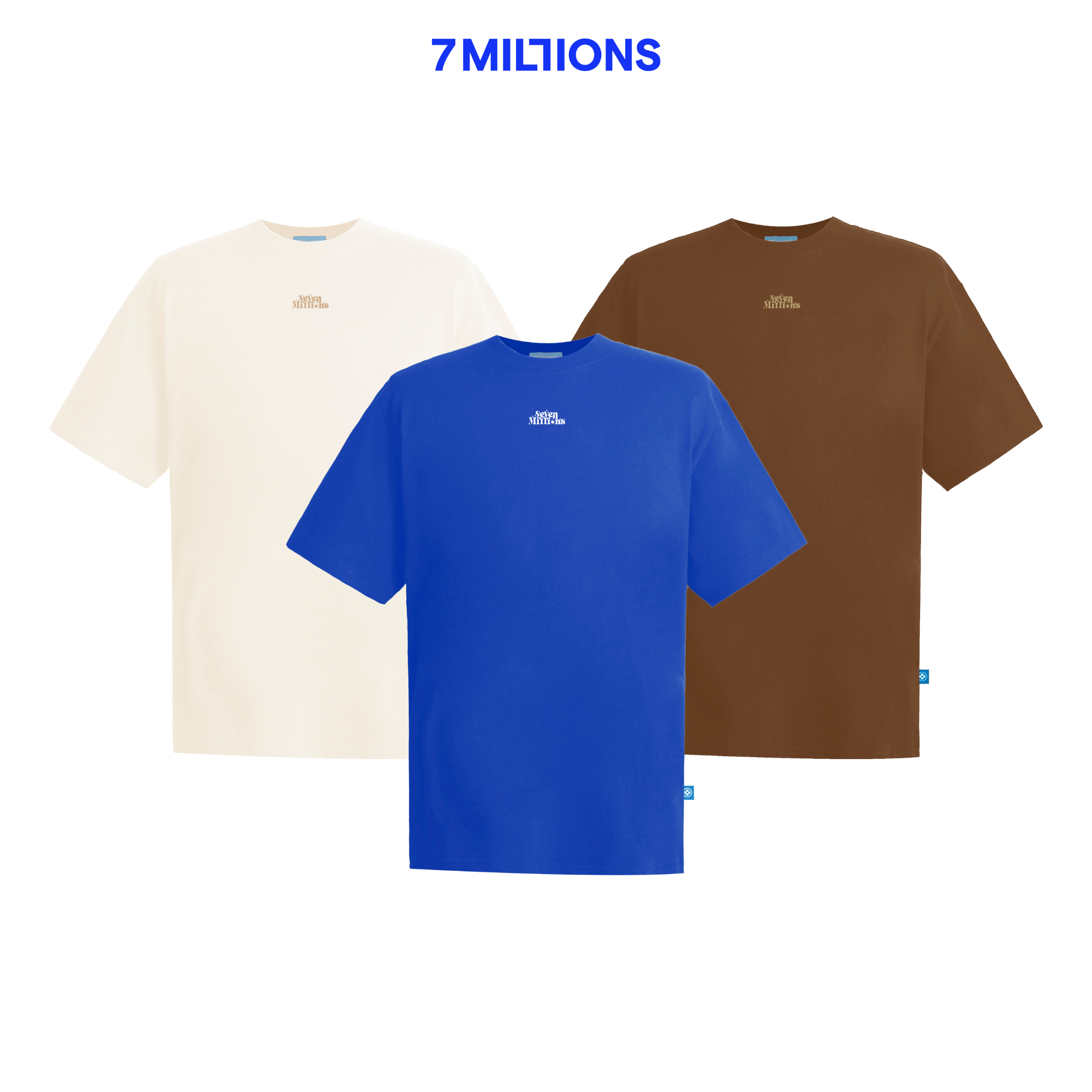 Áo Thun Unisex Cổ Tròn 7MILLIONS Basic Summer - 3 Màu - 100% Cotton - Form Oversize