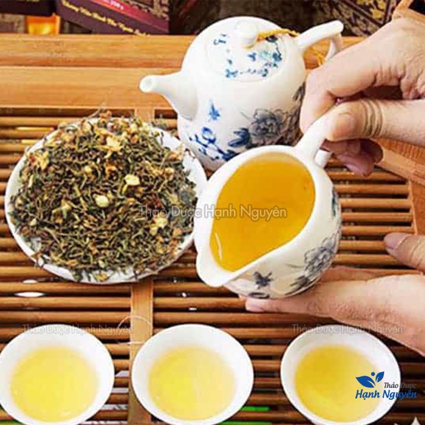Trà sơn mật hồng sâm 1kg, trà sơn mật, nhiều hoa nhài, cỏ ngọt, giúp ngủ ngon, an thần, thanh nhiệt