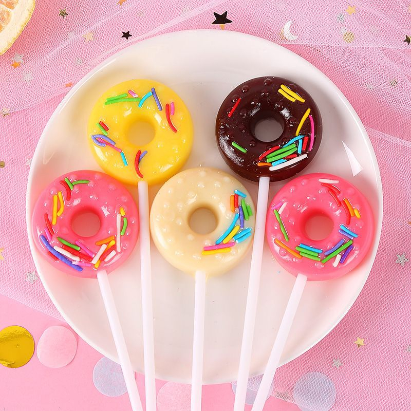 10 kẹo mút hình bánh donut dành cho trẻ em
