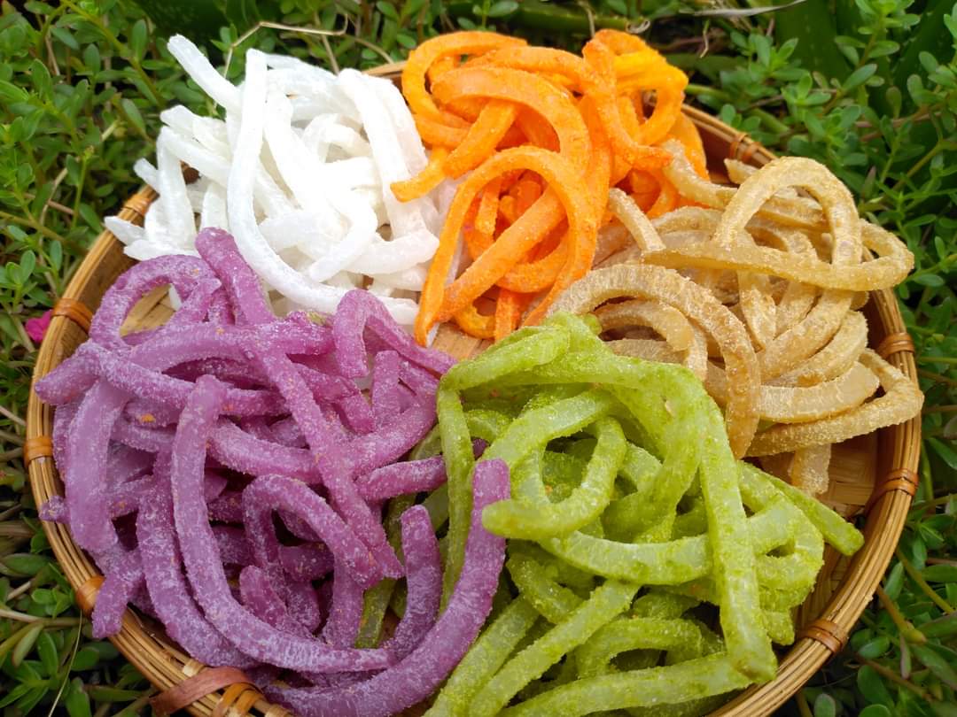 (Freeship) 1kg mứt dừa non sợi mix vị Bến Tre