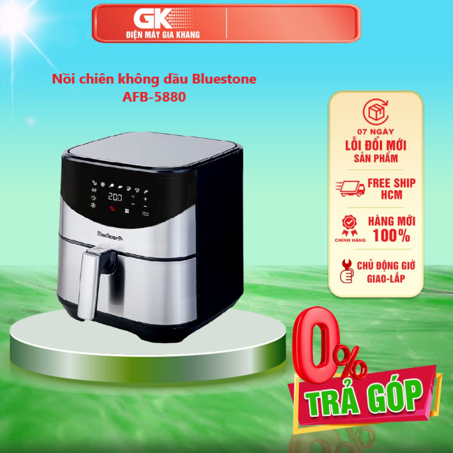Nồi chiên không dầu bluestone afb-5880 5.5 lít - giao toàn quốc - freeship hcm