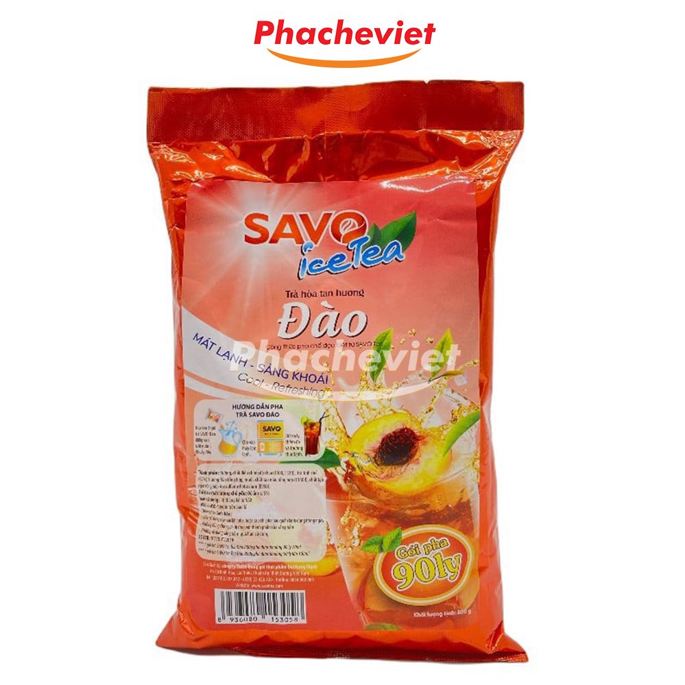 Trà hòa tan savo ice đào 800gr