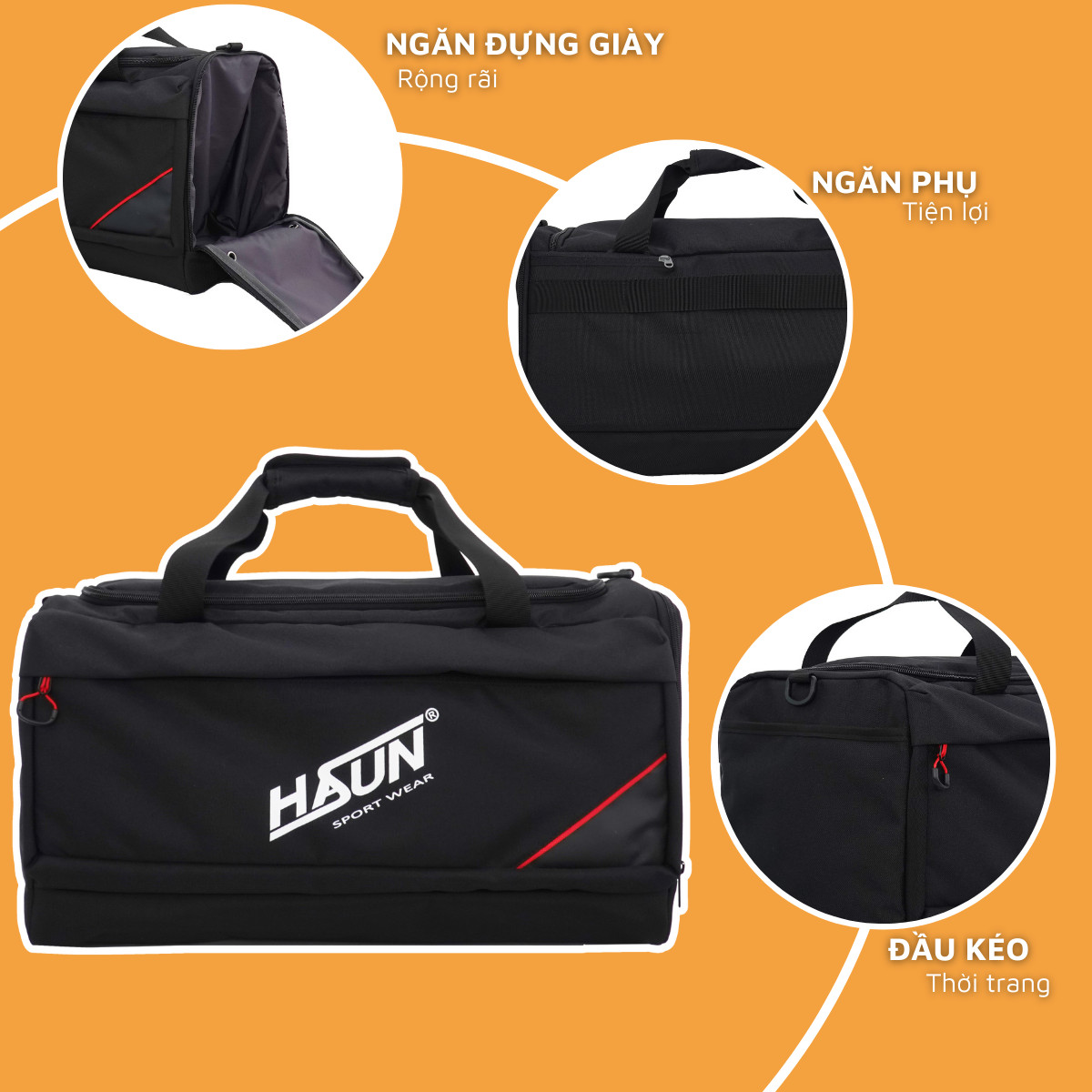 [CHÍNH HÃNG] Túi Trống Du Lịch HASUN HS 672 - tại Balonation.vn