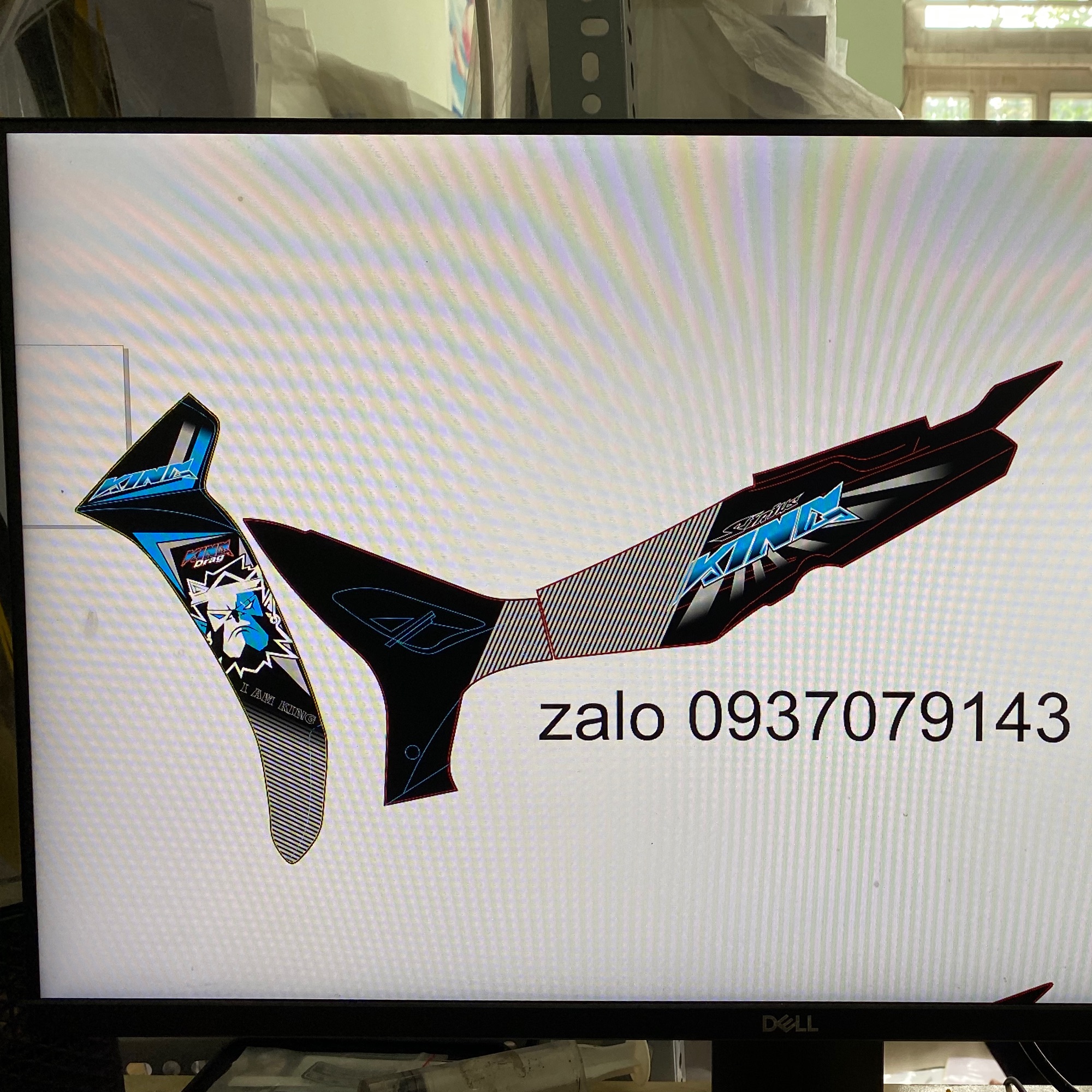 [ QUÍ KHÁCH VUI LÒNG MANG TEM RA TIỆM CHO THỢ DÁN] TEM RỜI Sirius King drag xanh đen