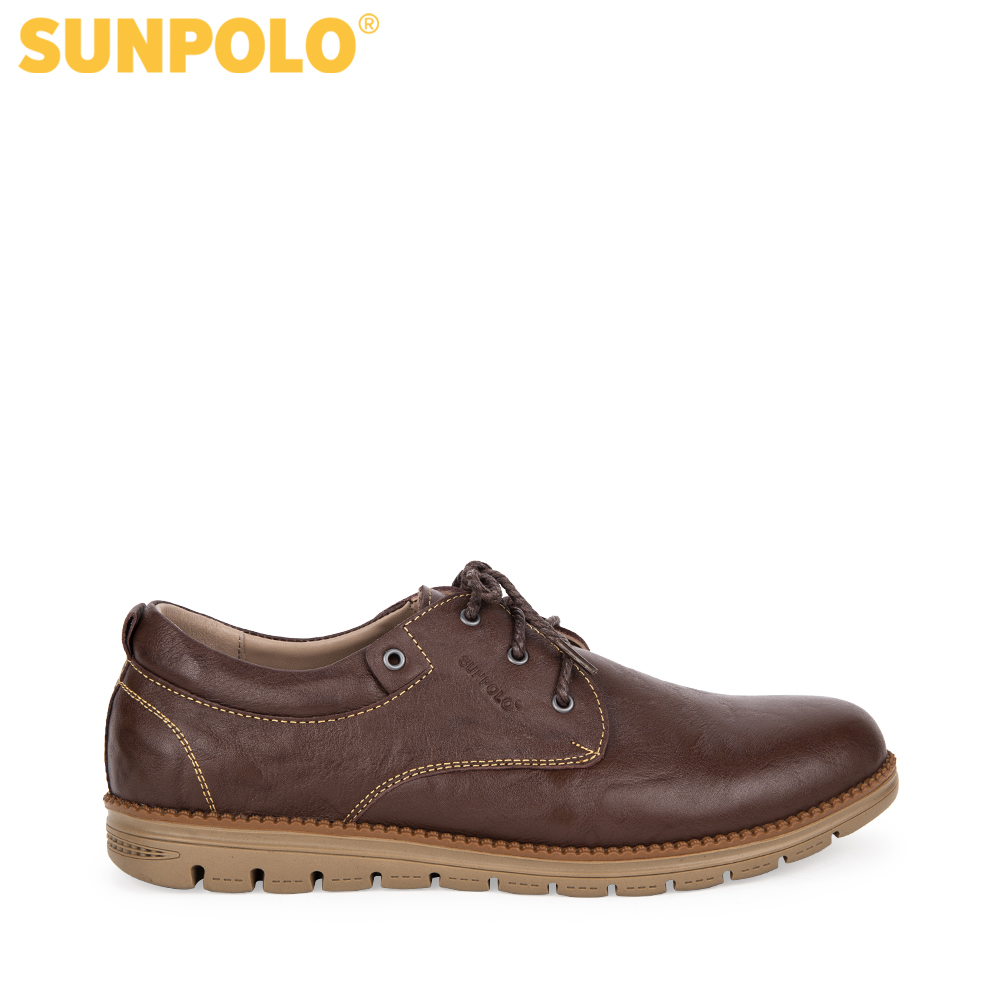 Sunpolo Cs4060 Cowhide Men's Shoes (Red Brown)