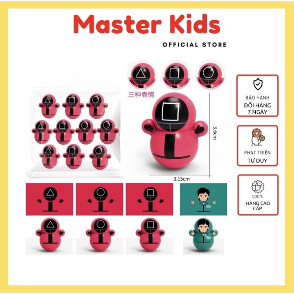 Lật đật Squid Game, đồ chơi lật đật mini cho bé siêu dễ thương đáng yêu Master Kids