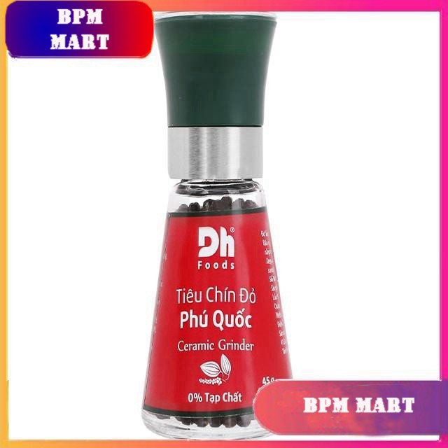 >> SO SÁNH GIÁ ỚT BỘT HÀN QUỐC NATURAL DH FOODS 90G | Shopee Lazada Sendo Tiki 122 Tiêu chín đỏ Phú Quốc Natural DH Foods hũ có cối xay 45g TẶNG MÃ GIẢM GIÁ GIA VỊ NẤU ĂN GIA VỊ NÊM - BPMart