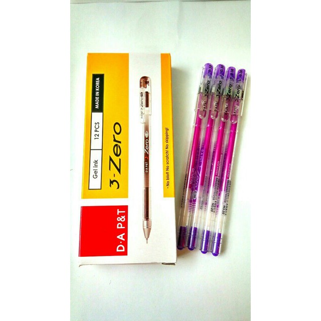 12 bút gel mực tím Hàn Quốc 3 - Zero