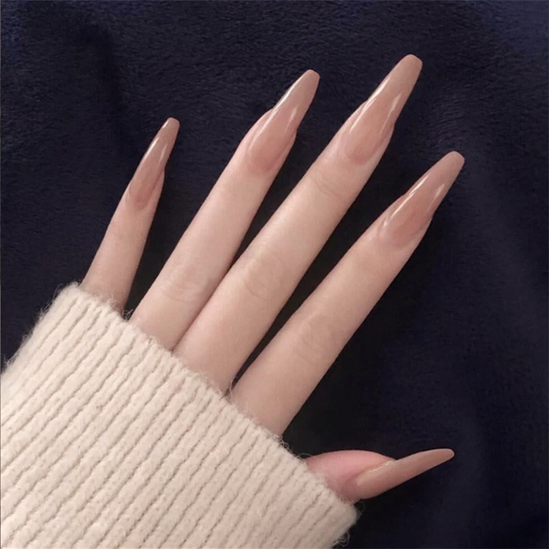 [HCM]Bộ 24 móng tay giả Nude nhọn