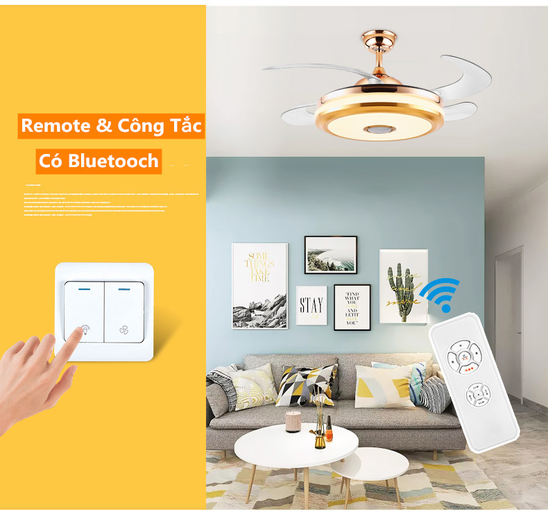 Đèn trần quạt chùm ms FS-002 72w ( Quạt trần , siêu rẻ, siêu hot, siêu chất lượng )
