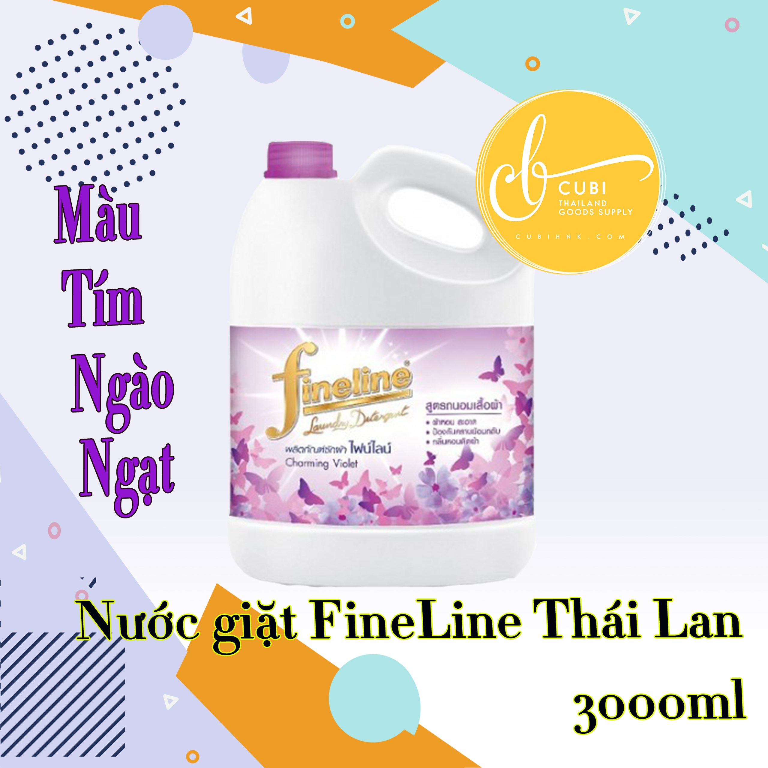 Nước Giặt Xả Fineline Thái Lan 3000ML - Màu Tím