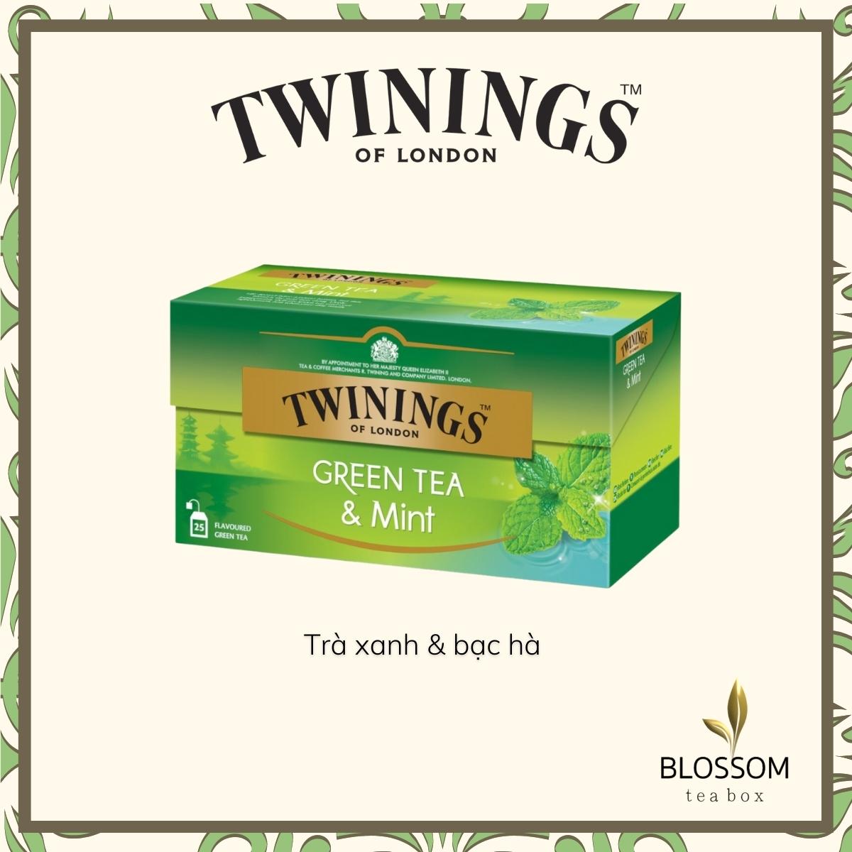 Trà Twinings  Green tea & mint - 25 túi lọc