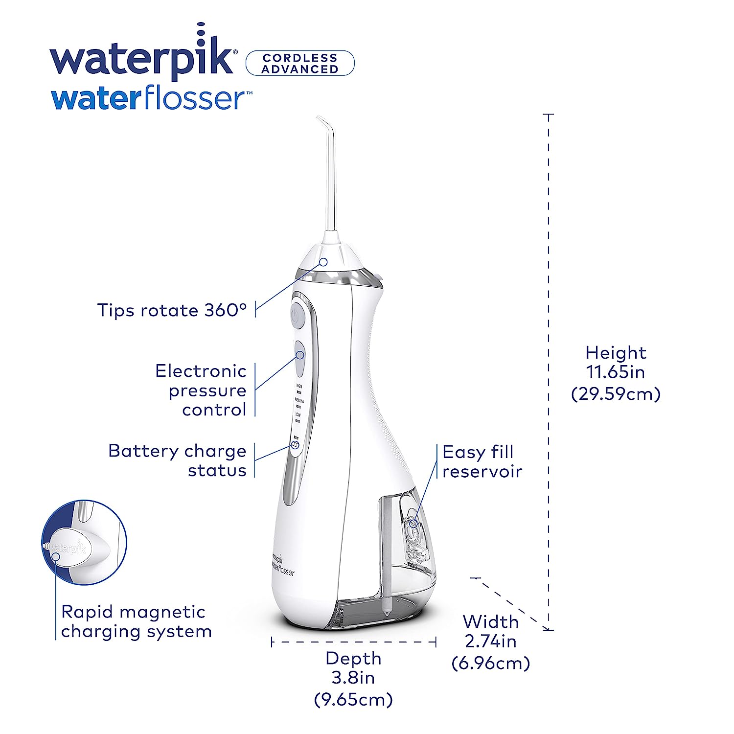 tăm nước Waterpik Cordless Advanced Water Flosser