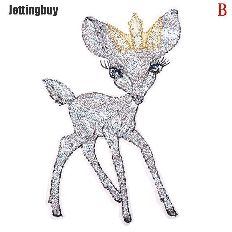Jettingbuy Bông Tuyết Hươu Thỏ Bản Vá Lỗi Diy Quần Áo May Trên Bản Vá THÊU B