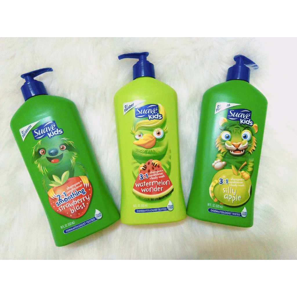 [HCM]SỮA TẮM GỘI 3 IN 1 SUAVE KIDS 532 ML [MỸ]