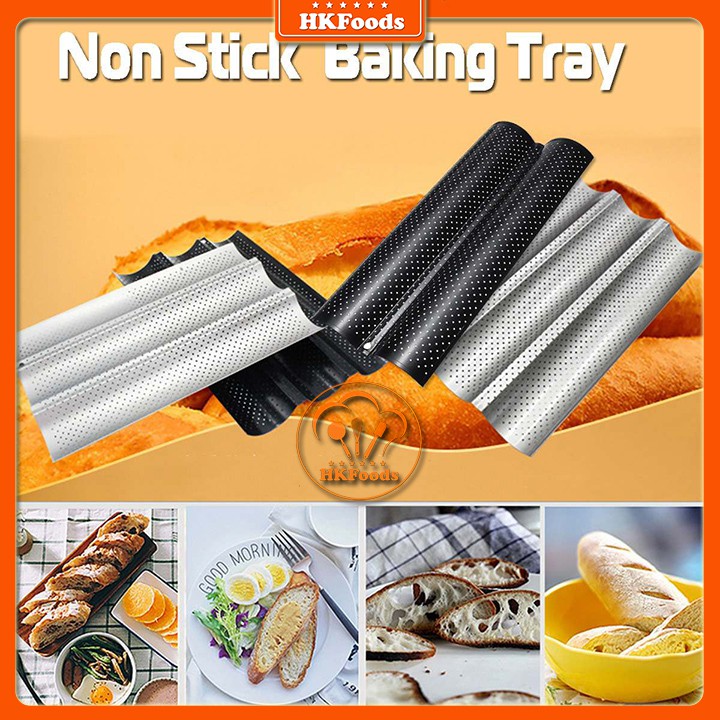 Khay Nướng Bánh Mì Pháp Baguette 3 Rãnh