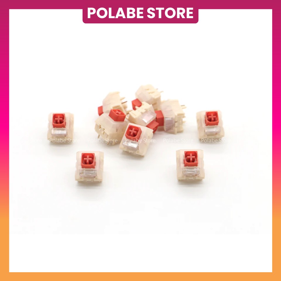 KAILH RED BEAN PUDDING linear switch Công Tắc Bàn Phím Cơ Kailh Box Switch - Polabe Store