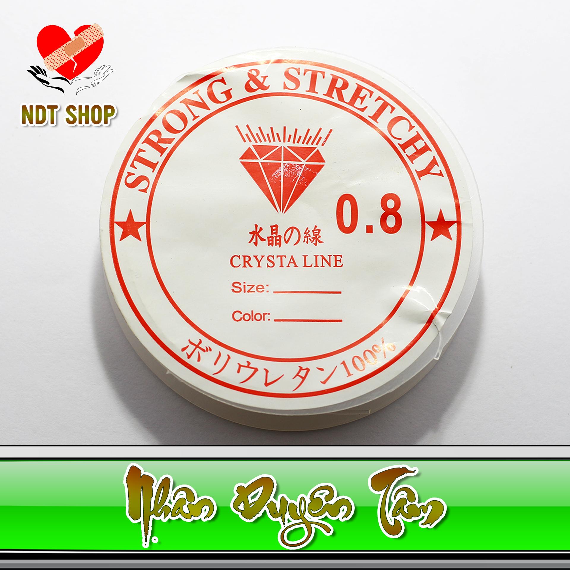 [HCM]Bộ 5 cuộn dây cước xâu chuỗi 0.8mm (màu trắng)