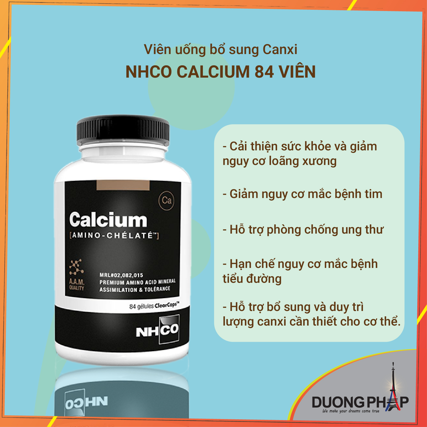 Can.xi hữu cơ Calcicum của NHCO 84 viên