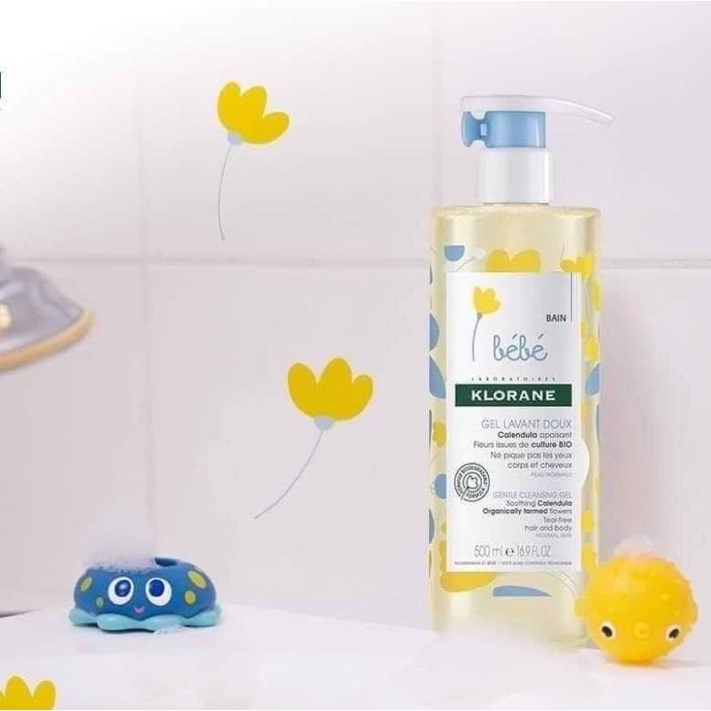 Sữa tắm gội 2in1 cho bé Klorane bébé Pháp 500ml