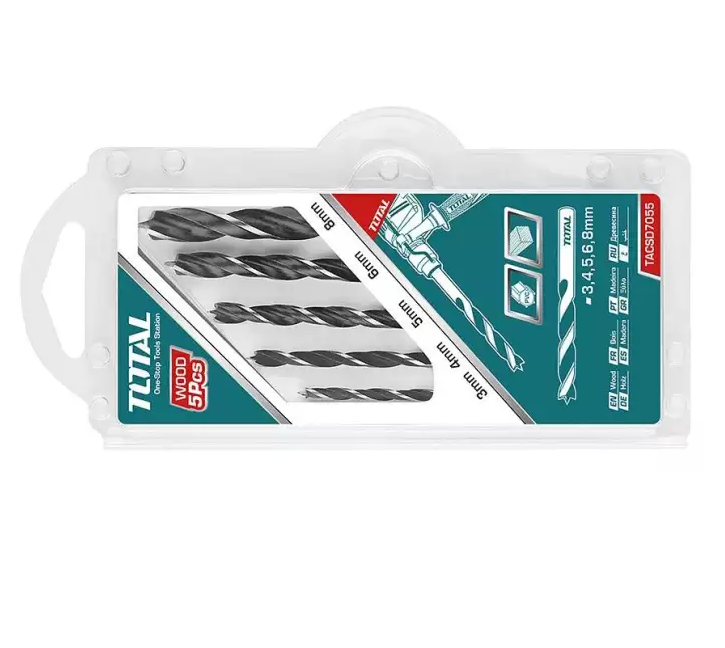 Bộ mũi khoan gỗ 5 chi tiết Total TACSD7055