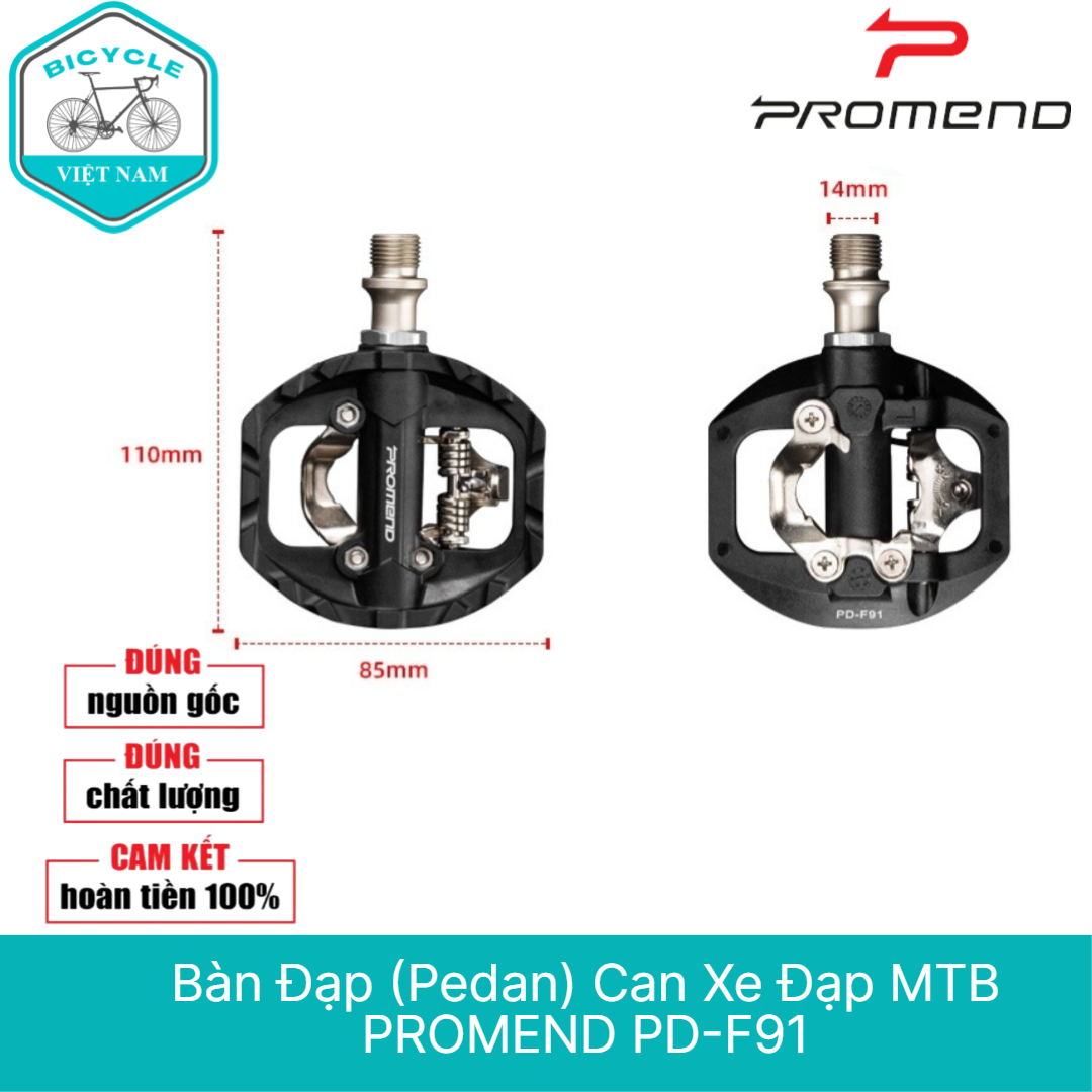 Pedan Bàn Đạp Can Xe Đạp PROMEND PD F91 – 2 Chế Độ SPD & Phẳng