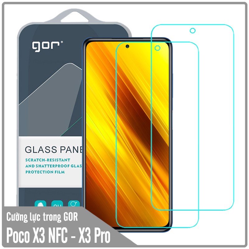 Bộ 2 kính cường lực Gor cho Xiaomi Poco X3 NFC và Poco X3 sài chung