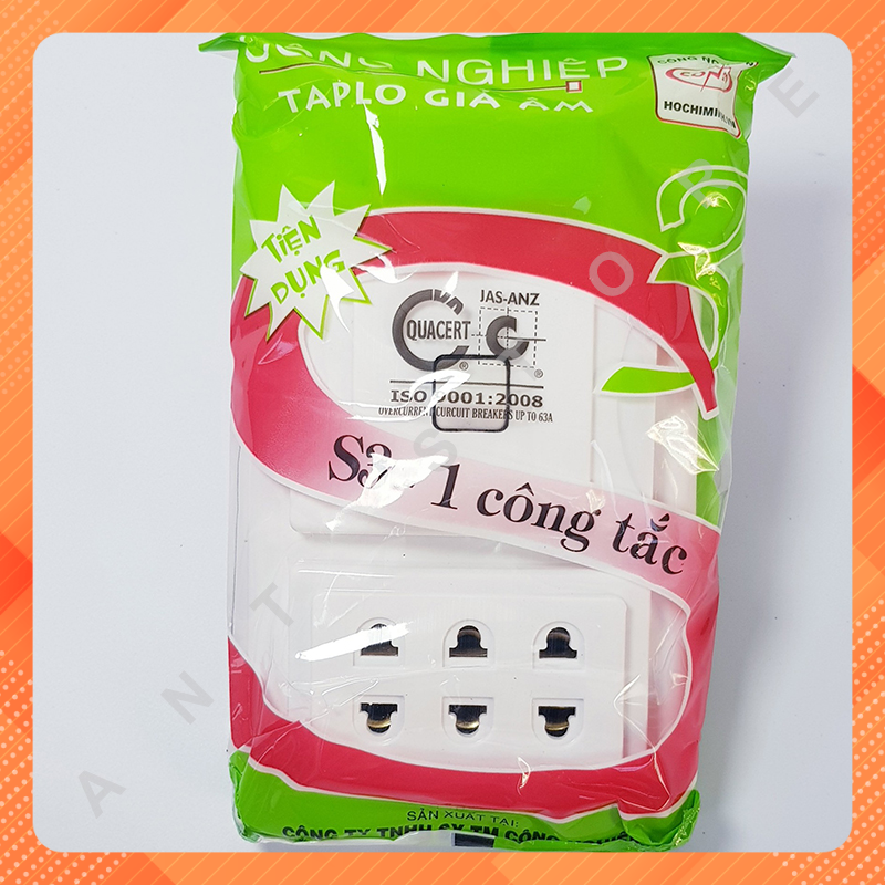 [HCM]BẢNG ĐIỆN - TAPLO GIẢ ÂM TƯỜNG CONIP S3 - 1CT 2CT 3CT