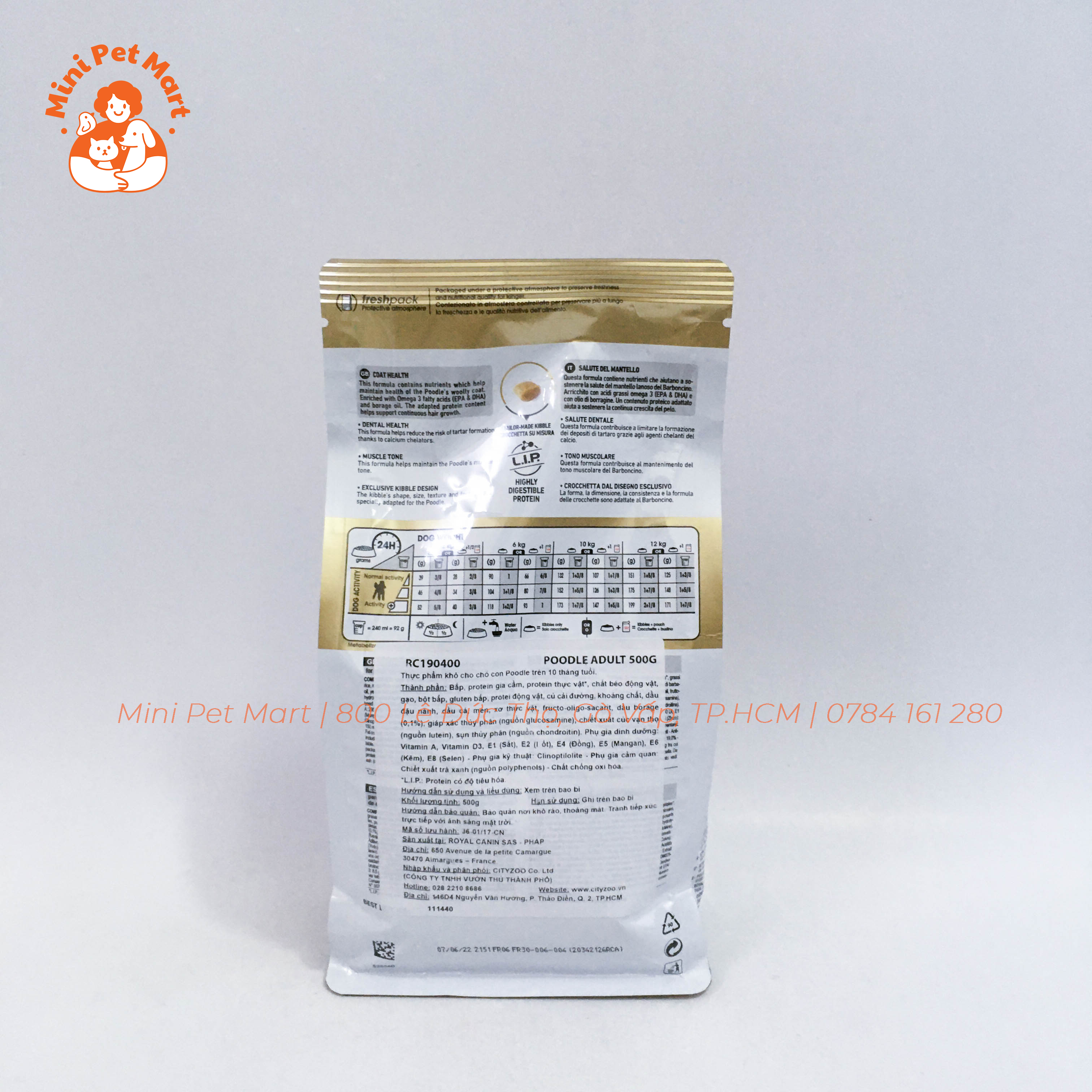 [HCM][500g] Thức ăn hạt cho chó Poodle ROYAL CANIN