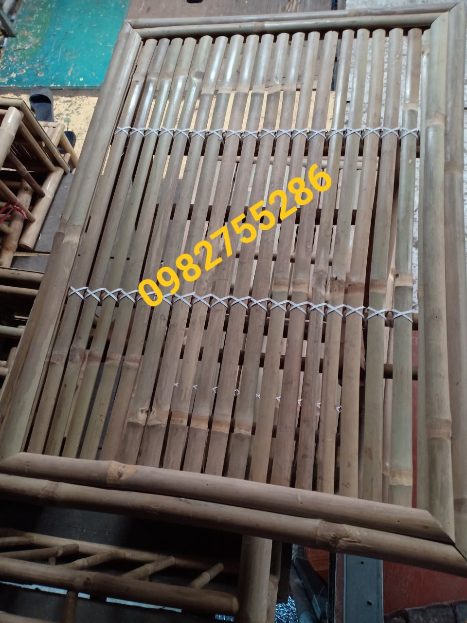 Bàn tre gấp chân (Bàn tre xếp 70cm)