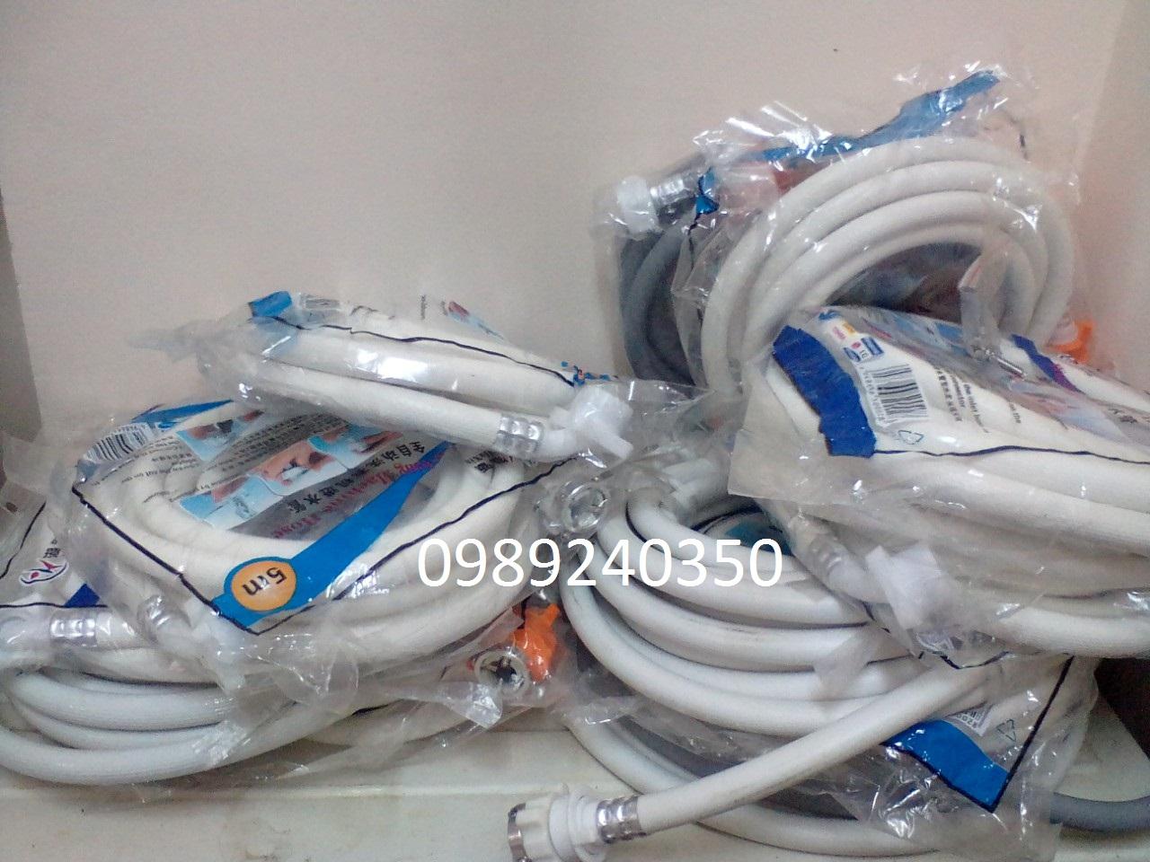 Dây Cấp Nước Máy Giặt Dài 2m (1 Đầu Bắt Ốc - 1 Đầu Ren)