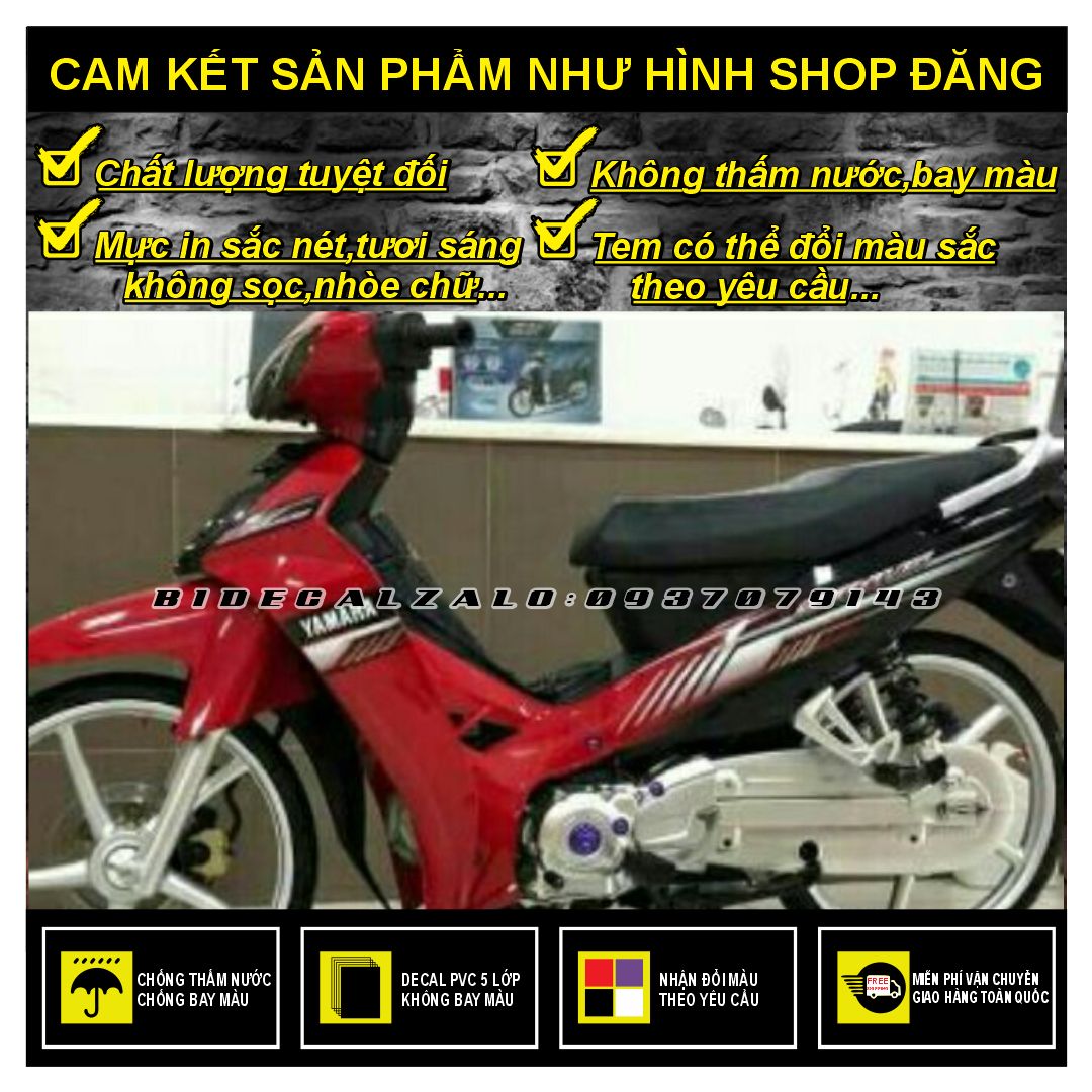HCM-BIDECAL- TEM RỜI SIRIUS MẪU 2014 PHỐI ĐỎ ĐEN