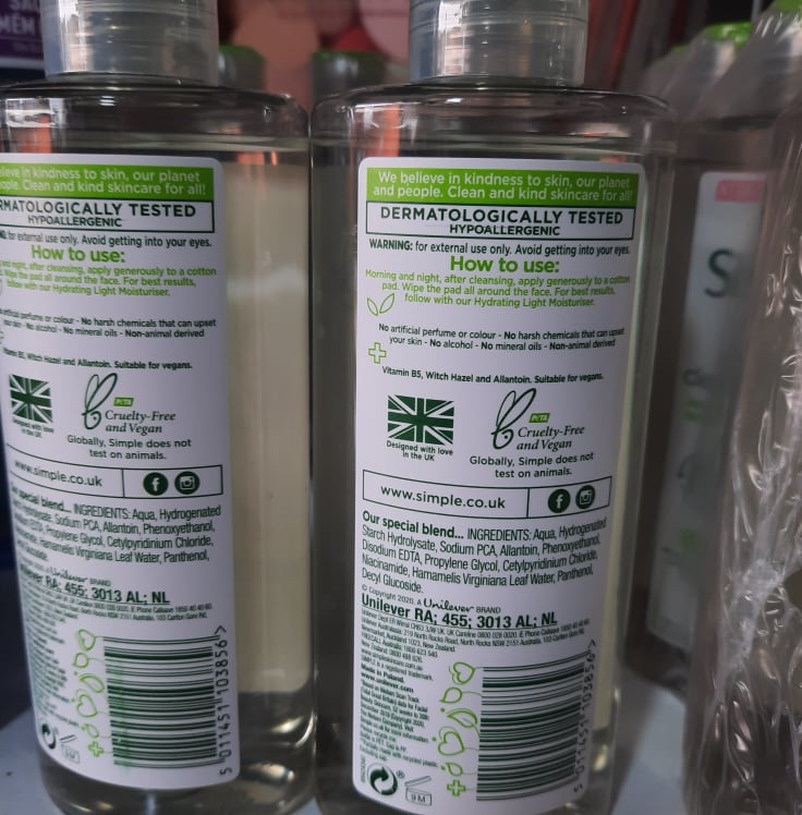 nước tẩy trang simple 200ml