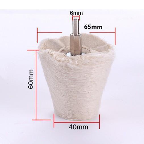 Vải bông đánh bóng hình nón 65mm