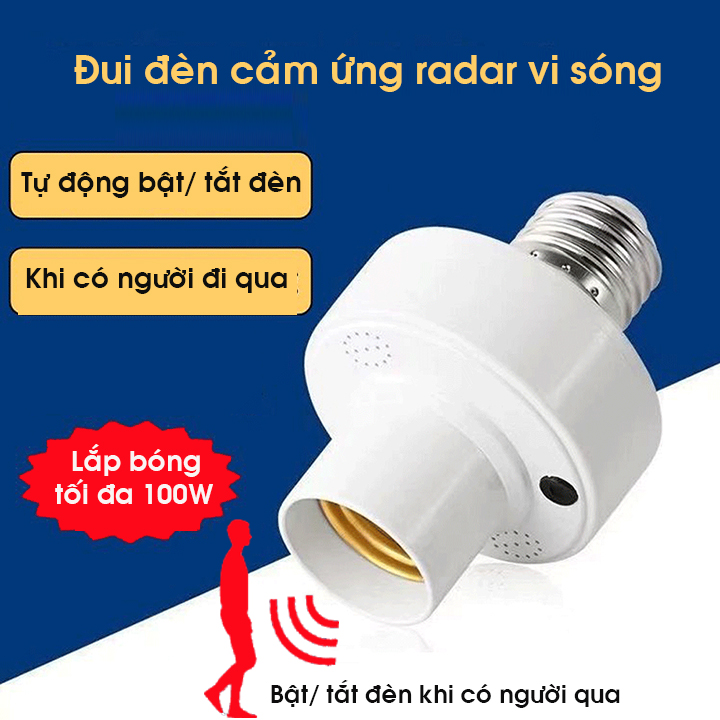 Đui đèn cảm ứng cảm biến chuyển động RADAR vi sóng 5.8ghz