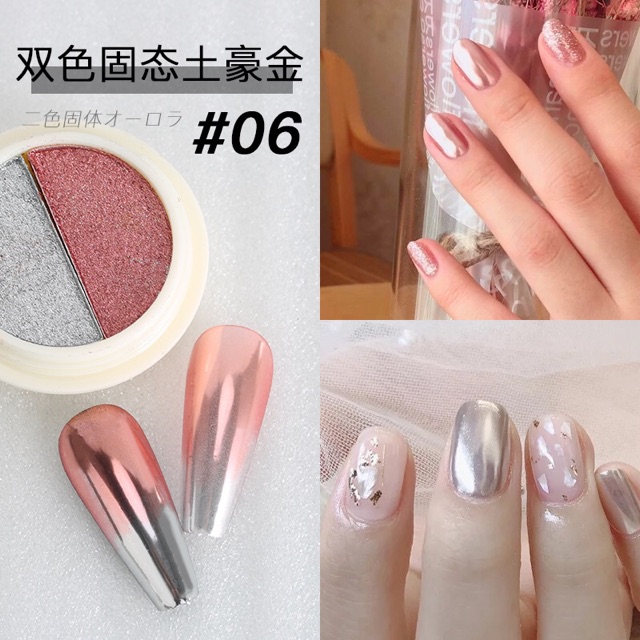 Bột tráng gương omber trang trí nail mới