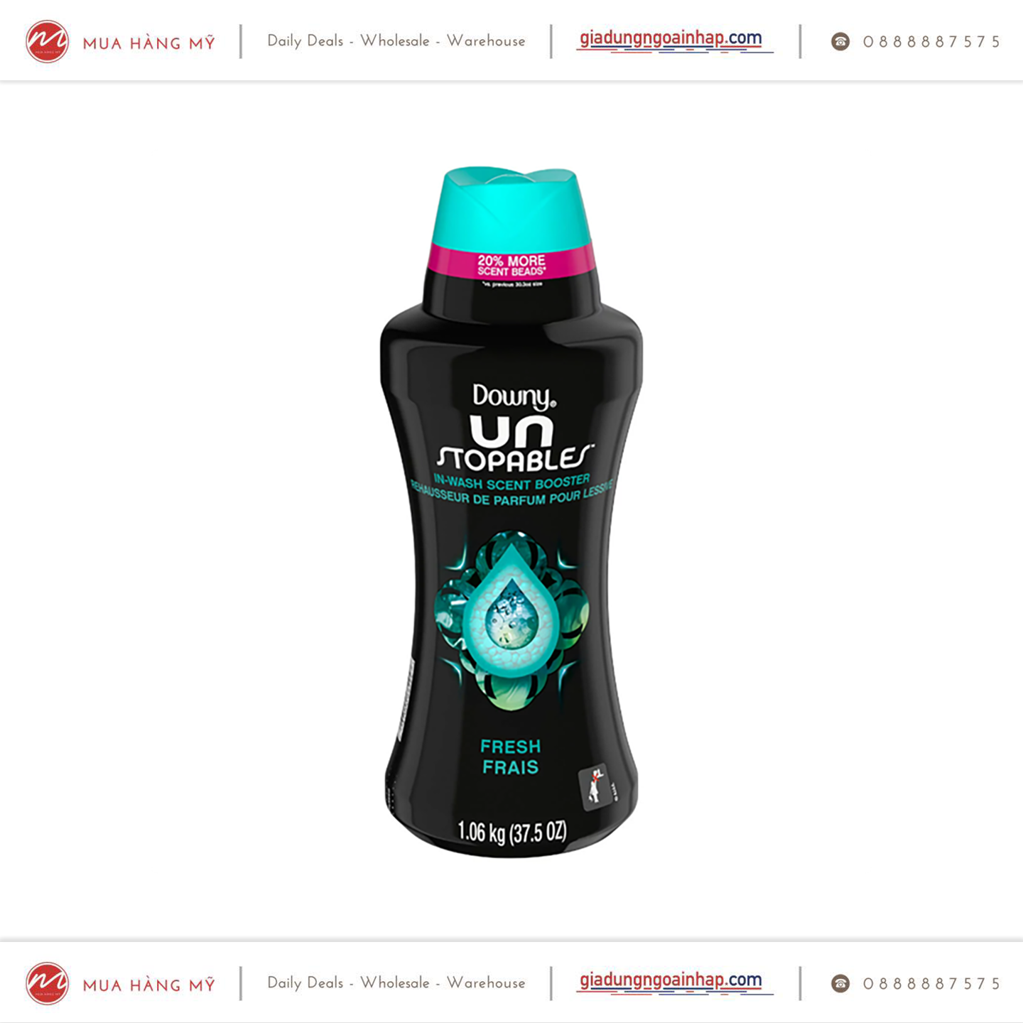 Viên xả vải Downy Unstopables Fresh 1.06kg
