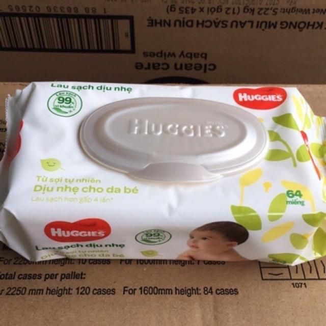 [HCM]Khăn ướt không mùi Huggies 64 miếng