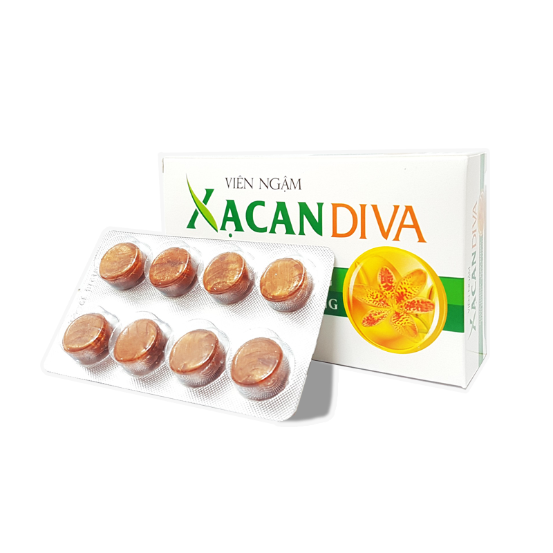 Viên ngậm Xạ can Diva – Hỗ trợ giảm ho, long đờm do viêm họng, viêm phổi, viêm phế quản (20 viên)