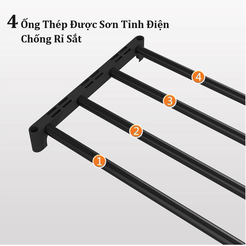 Kệ Để Giày 10 tầng Chắc Chắn Khung Inox ( Loại 205 x 30 x 42 cm)