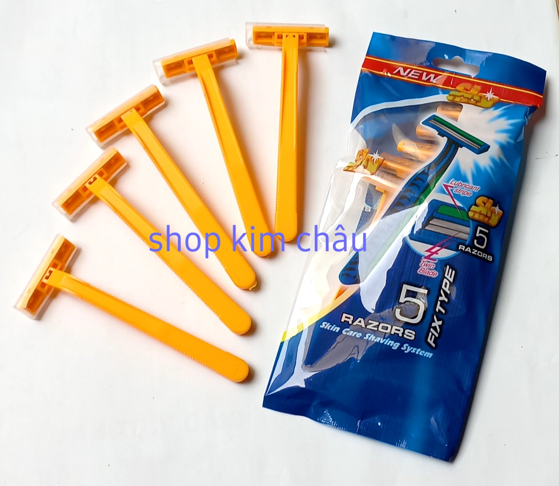 (10 cây) Combo 2 bịch Dao cạo râu 2 lưỡi tiện dụng (1 bịch 5 cây)