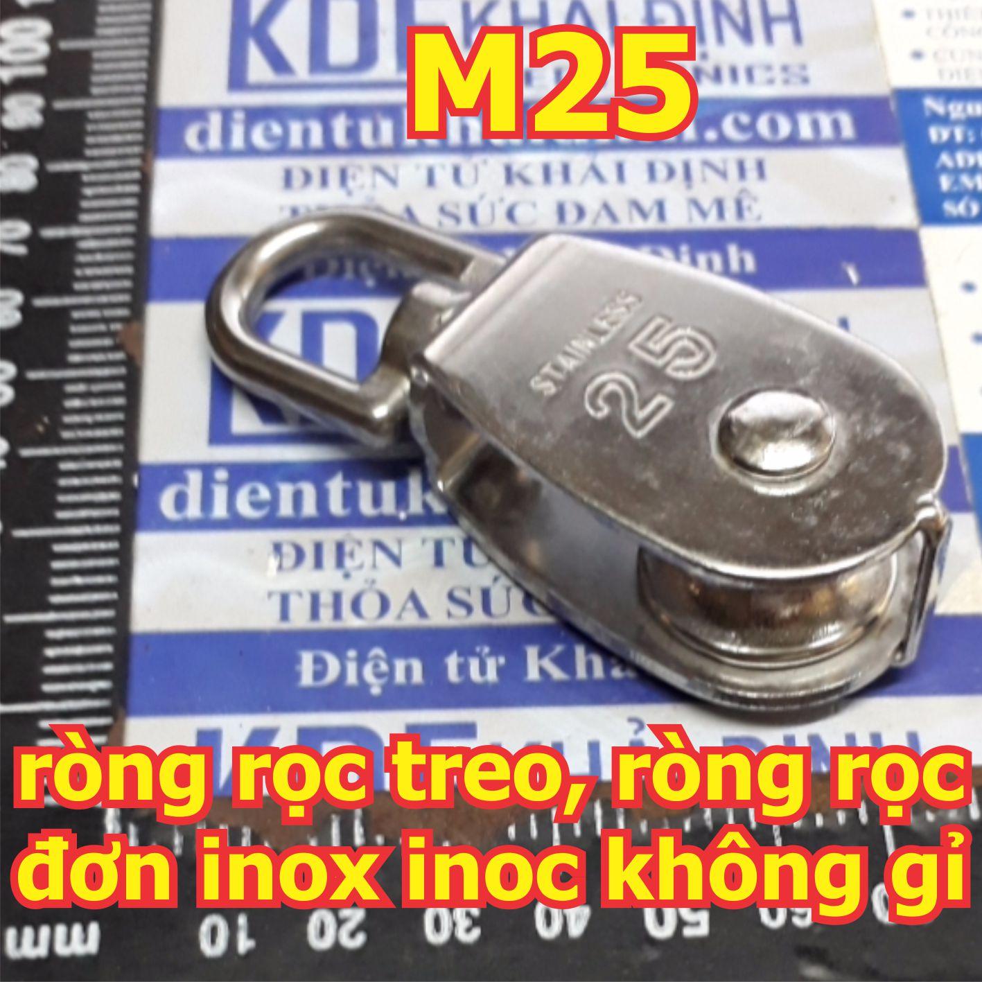 ròng rọc treo sắt mạ chrome không gỉn các loạiM15 M20 M25 M32 8mm kde4907