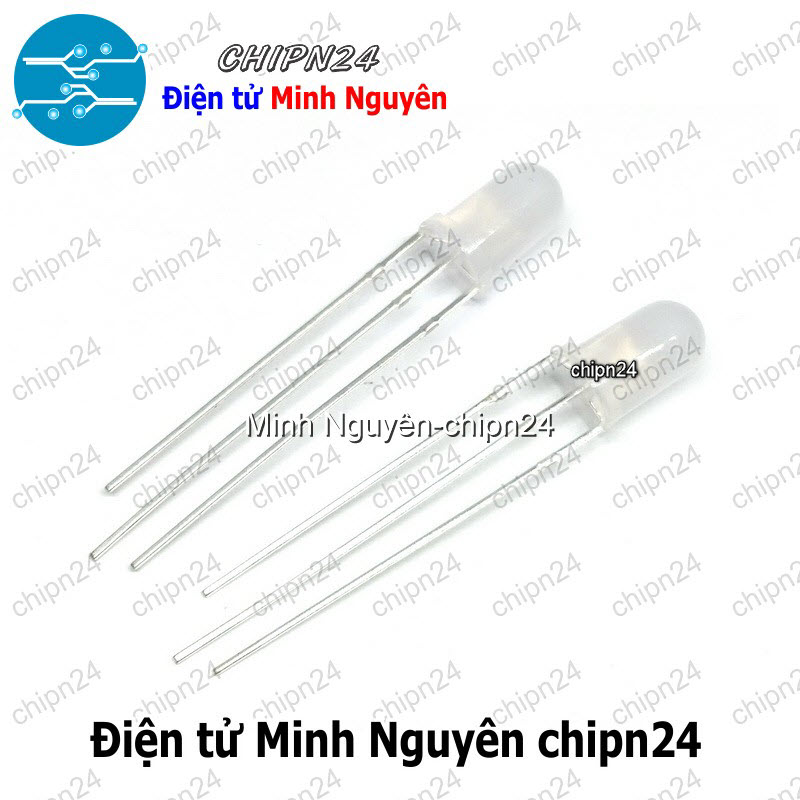 [25 con] (TK9-10) Led 2 màu 3 chân 5MM Đục (Đỏ/Vàng/Xanh Lá/Dương, Âm chung/Dương chung) - [Chọn Loại] - HHH.00166