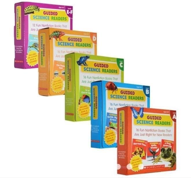 Bộ 5 hôp 81 cuốn Scholastic Guided Science Readers ABCDEF (Tặng kèm file nghe)