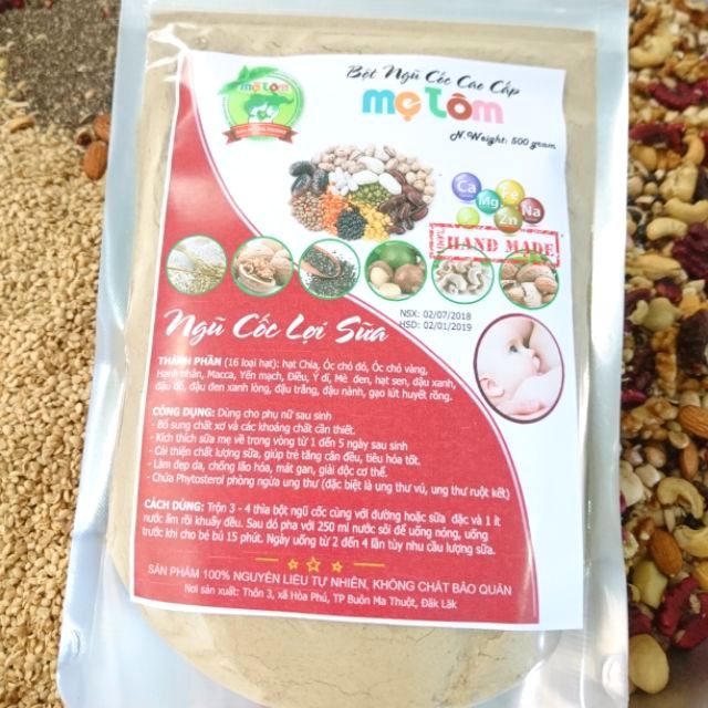 1KG BỘT NGŨ CỐC LỢI SỮA 17 loại hạt Cao Cấp