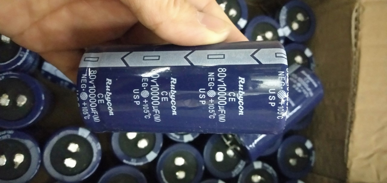 Tụ lọc nguồn Rubycon 10000uf 80 combo2 - Điện Tử Nhật Anh