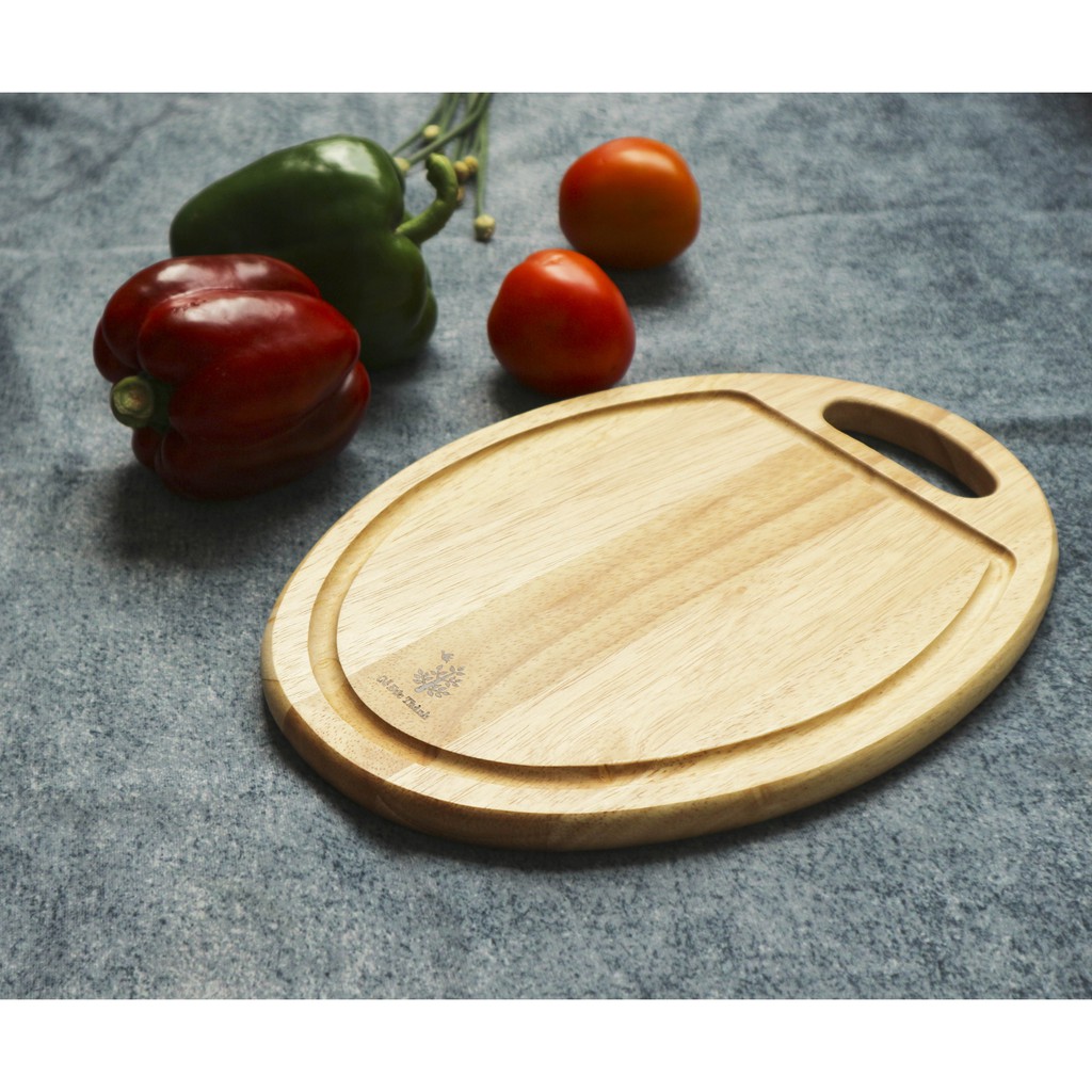 Thớt oval có rãnh | Gỗ Đức Thành - 01255