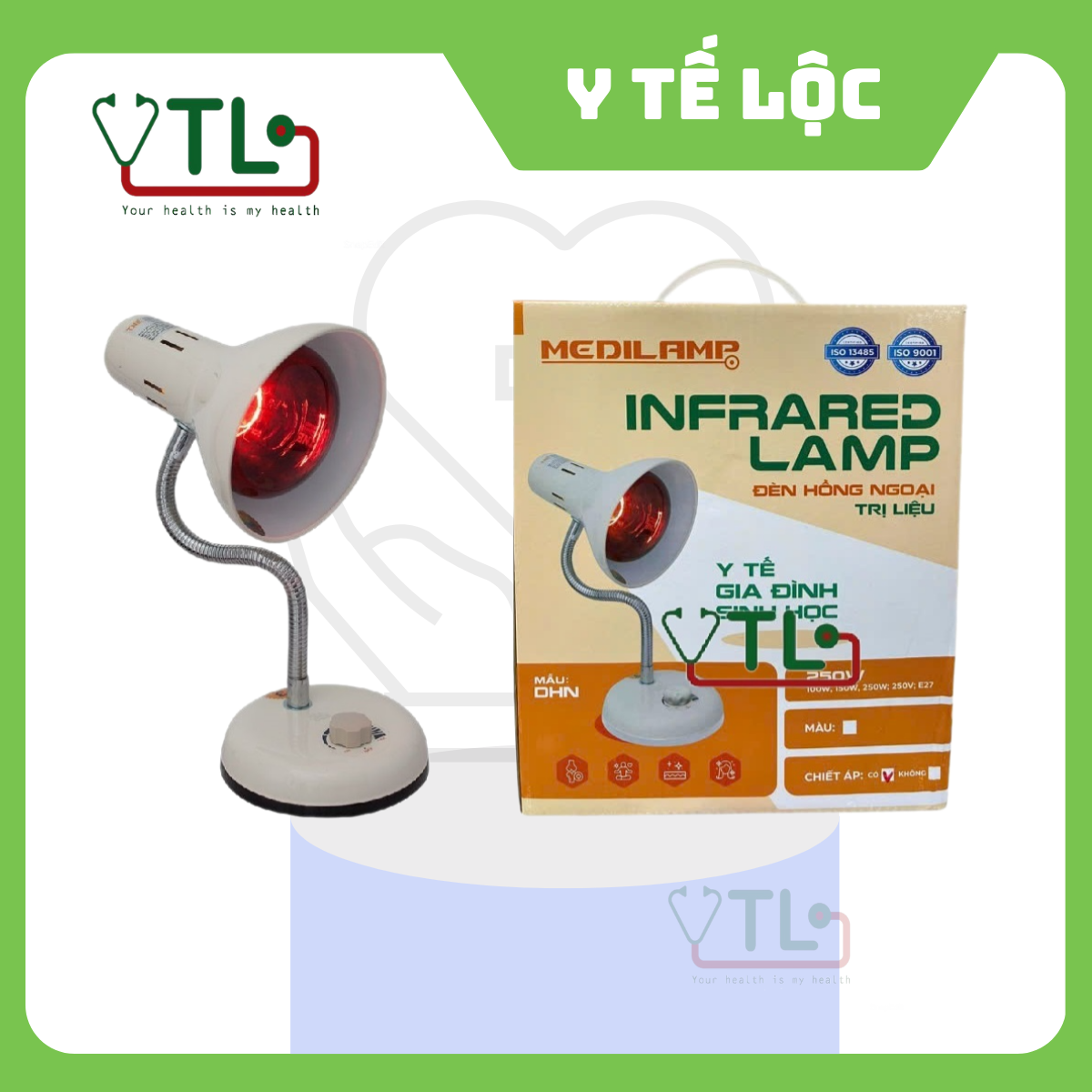 Đèn Hồng Ngoại TNE bảo hành 3 năm - đã kèm bóng 250W hỗ trợ y học