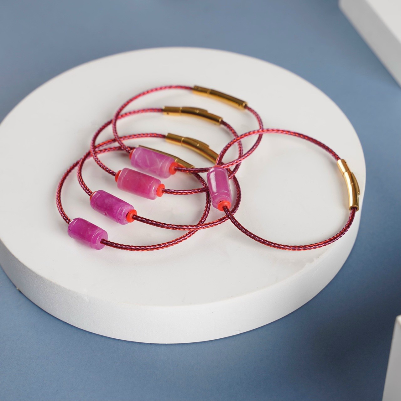 VÒNG TAY LU THỐNG RUBY HỒNG