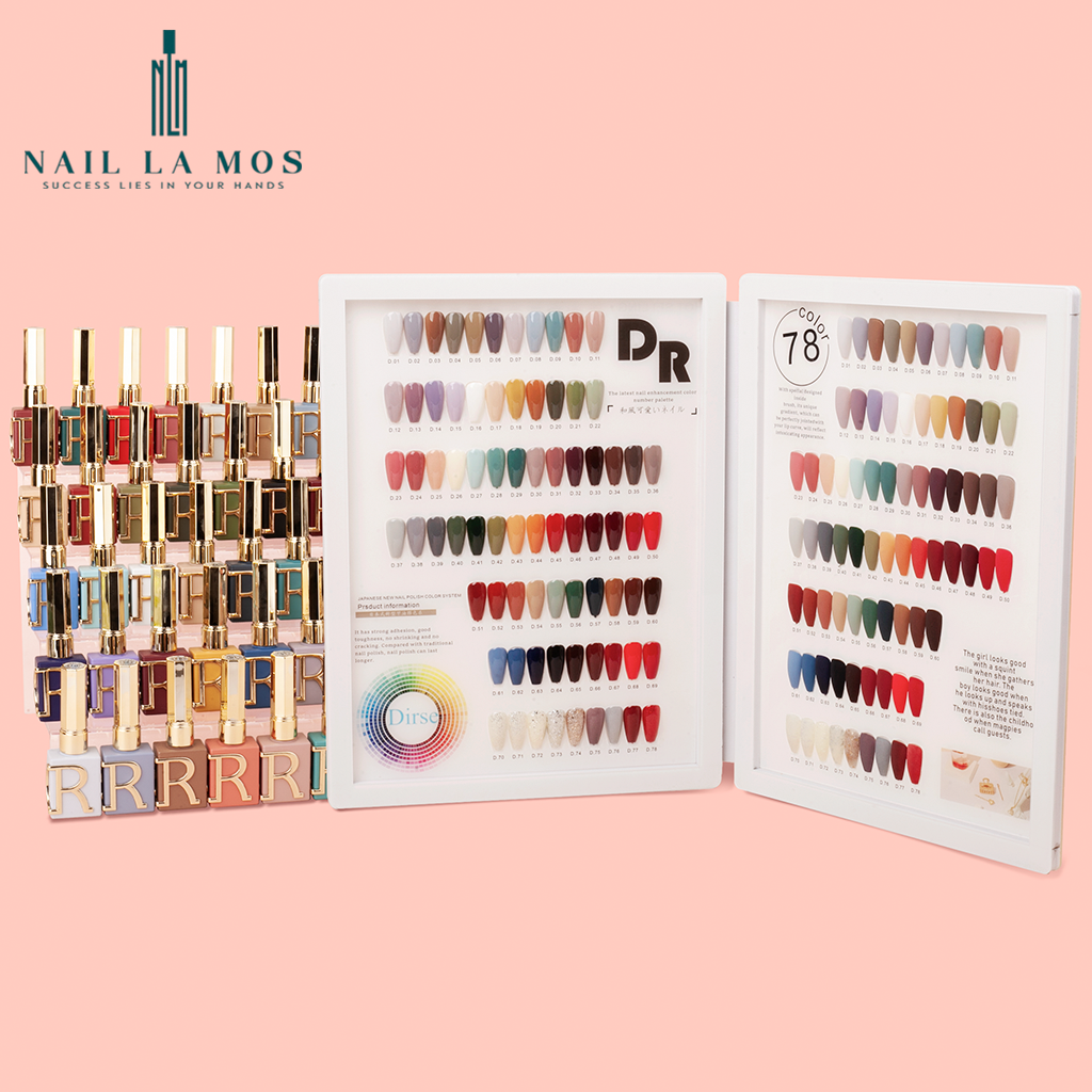 Set sơn gel Dirse chính hãng 78 màu - Bộ sơn móng tay làm nail mix gel nhũ